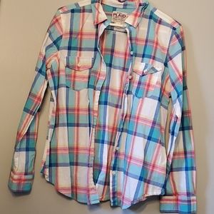 Old Navy plaid button down